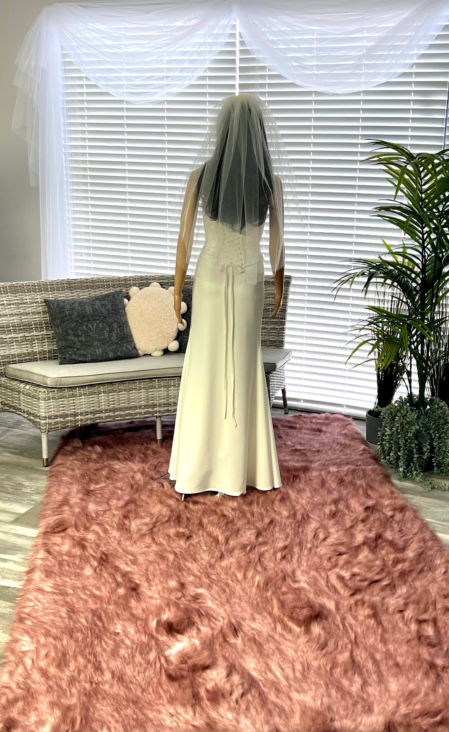 Waist Length Veil (1.15m)