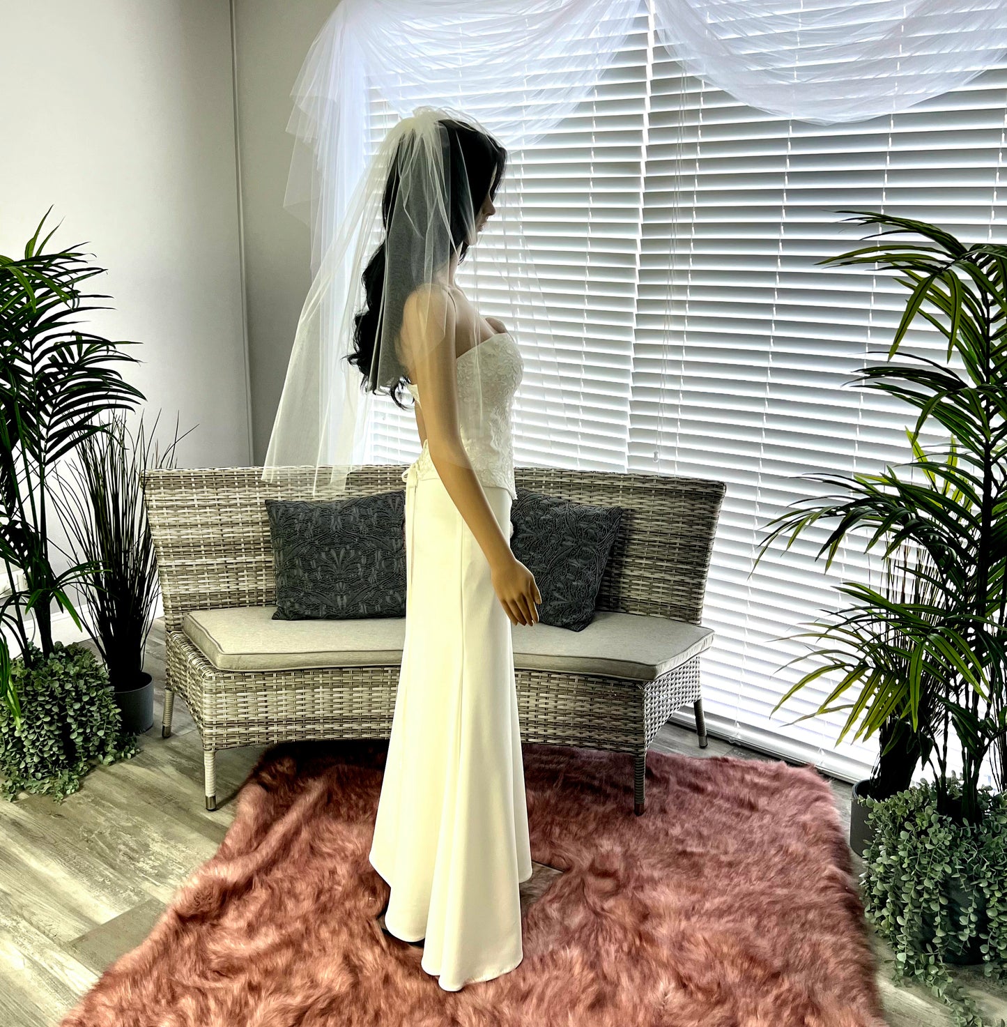 Waist Length Veil (1.15m)
