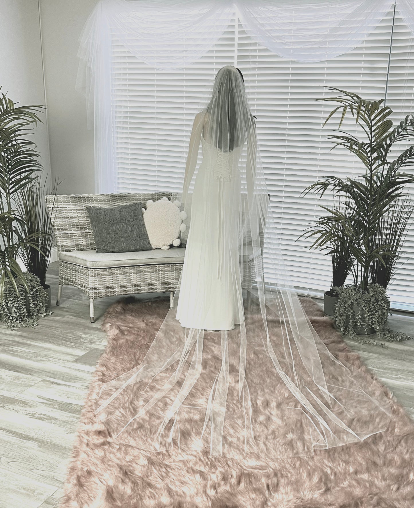 Church Length 2 Tier Veil (2.6m with 90cm Blusher)