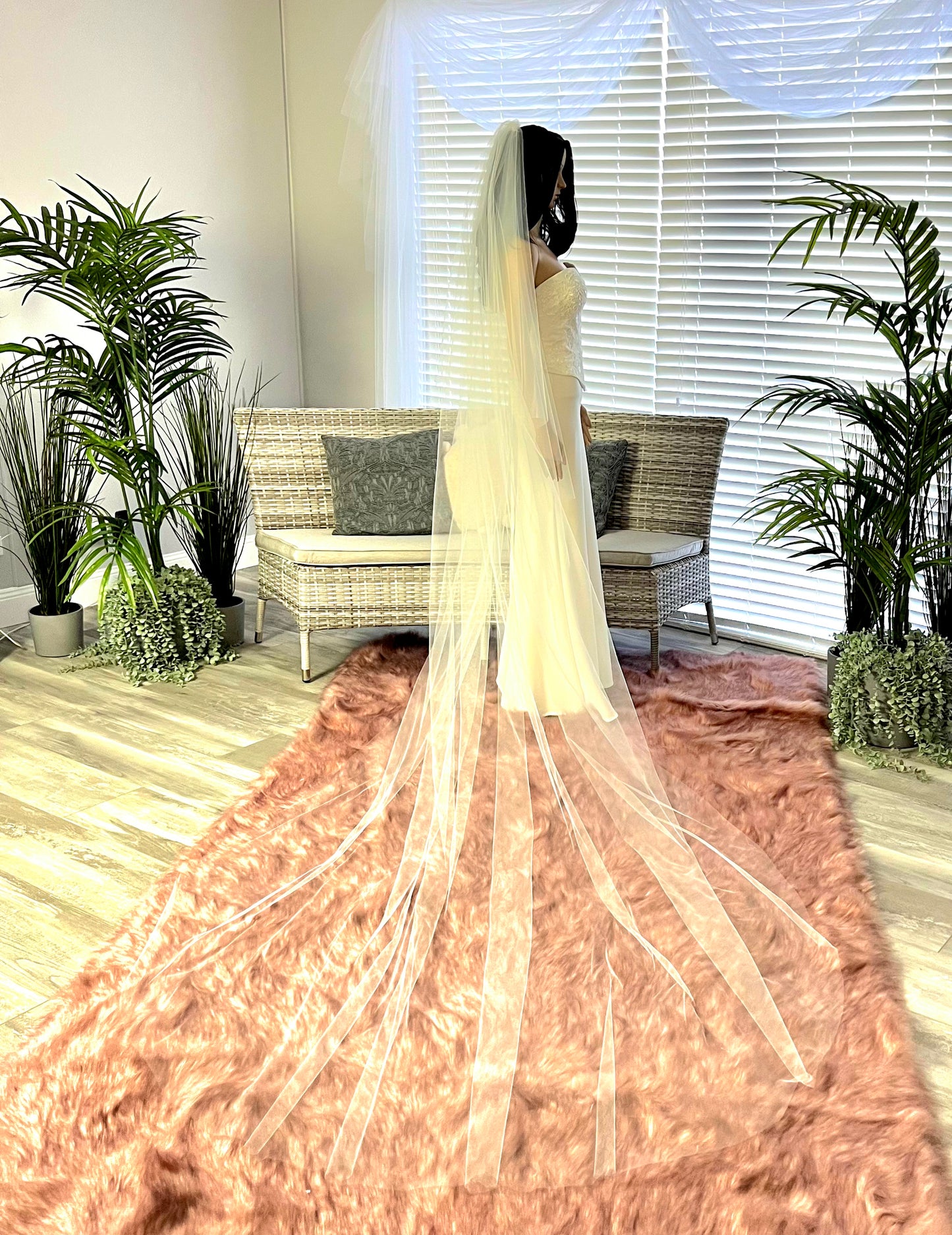 Cathedral 2 Tier Veil (3m with 1m Blusher)